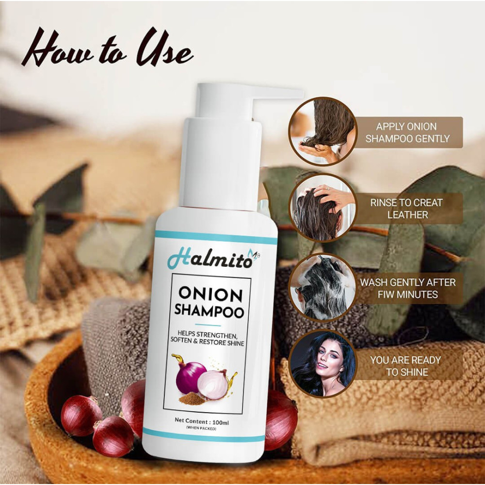 Halmito Onion Hair Fall Shampoo + Halmito Onion Oil Combo