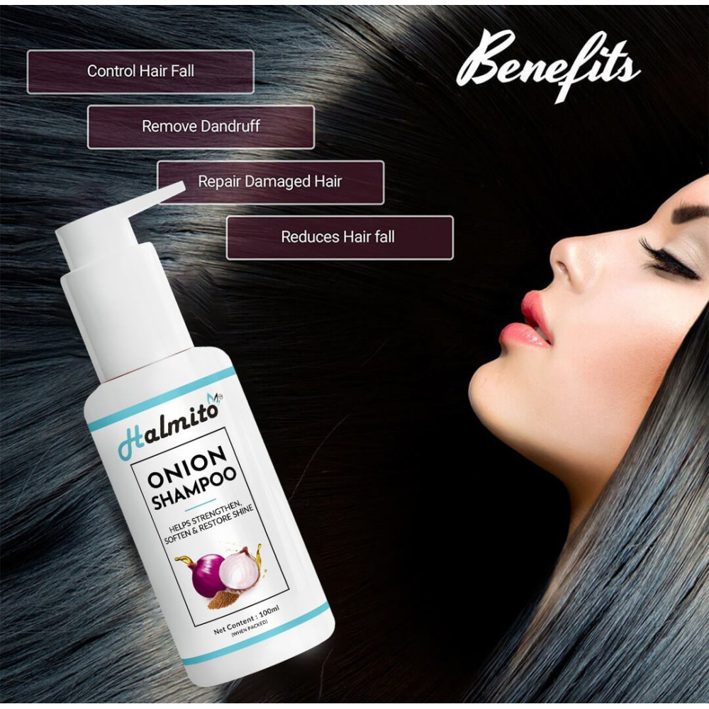 Halmito Onion Hair Fall Shampoo + Halmito Onion Oil Combo