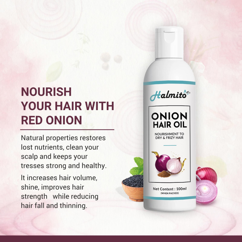 Halmito Onion Hair Fall Shampoo + Halmito Onion Oil Combo