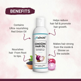 Halmito Onion Hair Fall Shampoo + Halmito Onion Oil Combo