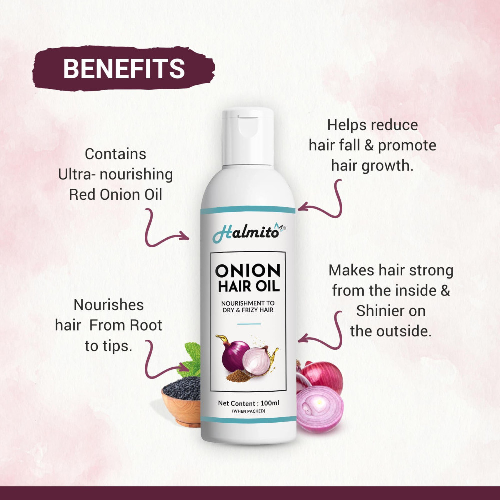 Halmito Onion Hair Fall Shampoo + Halmito Onion Oil Combo